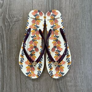 TORY BURCH FLORAL FLIP FLOP SIZE 7